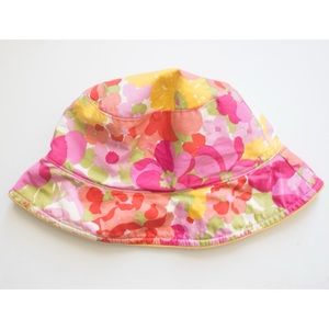 Vintage 00’s Y2K Multicolor Bright Bold Colorful Floral Bucket Hat | Size Small